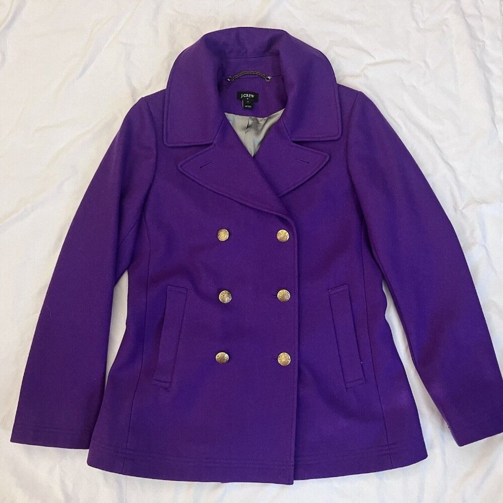 J crew wool blend Coat Jacket PURPLE